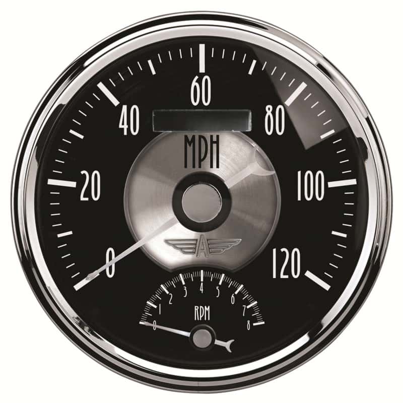 AutoMeter — Autometer Prestige Series Black Diamond 5in Gauge Tachometer/Speedometer Combo (120mph 8k RPM)
5" TACH/SPEEDO, PRES - view 2