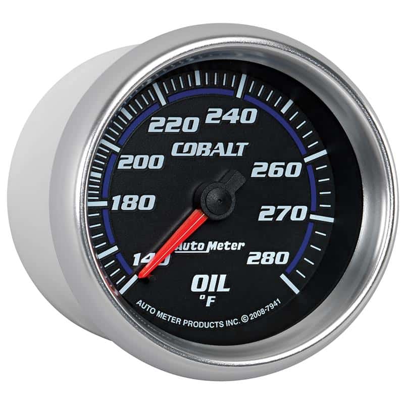 AutoMeter — Autometer Cobalt 66.7mm 140-280 Degree F Mechanical Oil Temperature Gauge
GA 2.6" OT 280F M CB - view 6