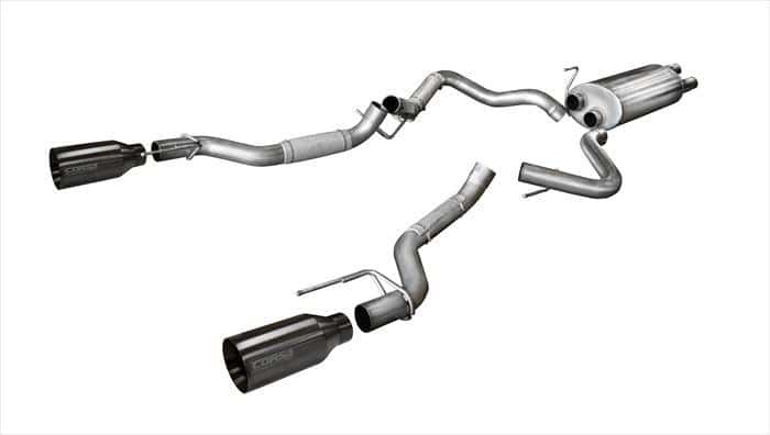 CORSA Performance — Corsa 2017-2020 Ford F-150 Raptor 3.5L Sport Cat-Back Dual Rear Exit w/ 5in Gunmetal Tip
Exhaust - view 4