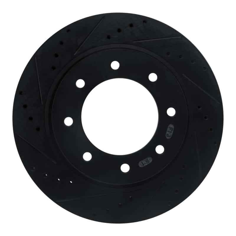 R1 Concepts — R1 12-21 Nissan NV1500 Front Left Drilled & Slotted Black Brake Rotor
R1 Brake Rotor Drill - view 1