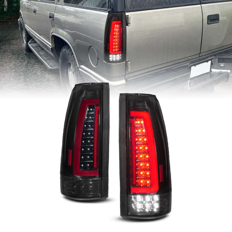 ANZO — ANZO 88-99 Chevy/GMC C/K1500/2500/3500 Full LED Light Tube Taillights Black Housing Smoke Lens
TailLightSet - view 2