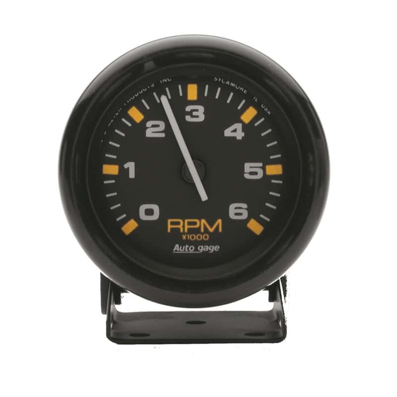 AutoMeter — Autometer Autogage 2-3/4in Black 6,000 RPM Pedestal Mount Mini Tachometer
2.75" TACH 6kRPM S B - view 1