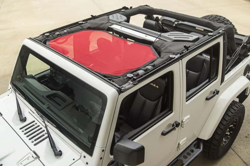 Rugged Ridge — Rugged Ridge Eclipse Sun Shade Front Red 07-18 Jeep Wrangler
Top-Soft - view 3