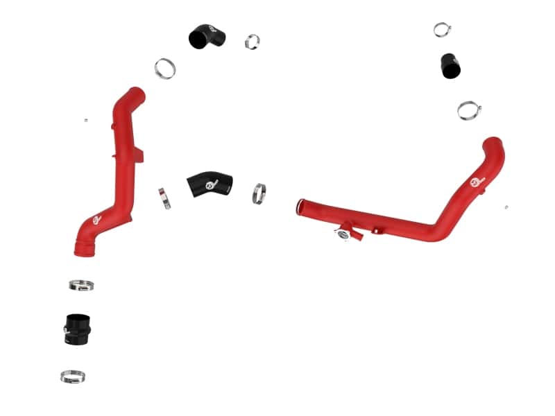 aFe — aFe Bladerunner 2-1/4 IN Aluminum Hot Charge Pipe Black 20-23 Ford Explorer/Explorer ST - Red
Hot Charge Pipe - view 2