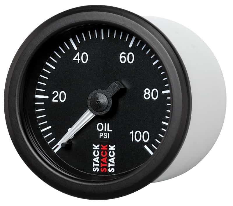 AutoMeter — Autometer Stack 52mm 0-100 PSI 1/8in NPTF (M) Mechanical Oil Pressure Gauge - Black
Ga OP Mech Bk 100psi - view 2