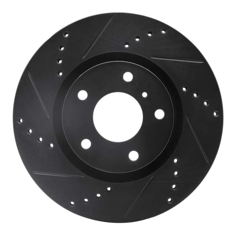 R1 Concepts — R1 03-05 Infiniti G35 Front Left Drilled & Slotted Black Brake Rotor
R1 Brake Rotor Drill - view 1