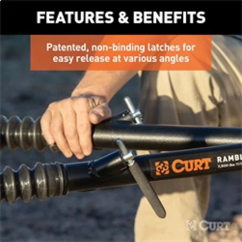 RockJock — RockJock Curt Rambler Steel RV Tow Bar 7500lbs 2in Shank - view 4