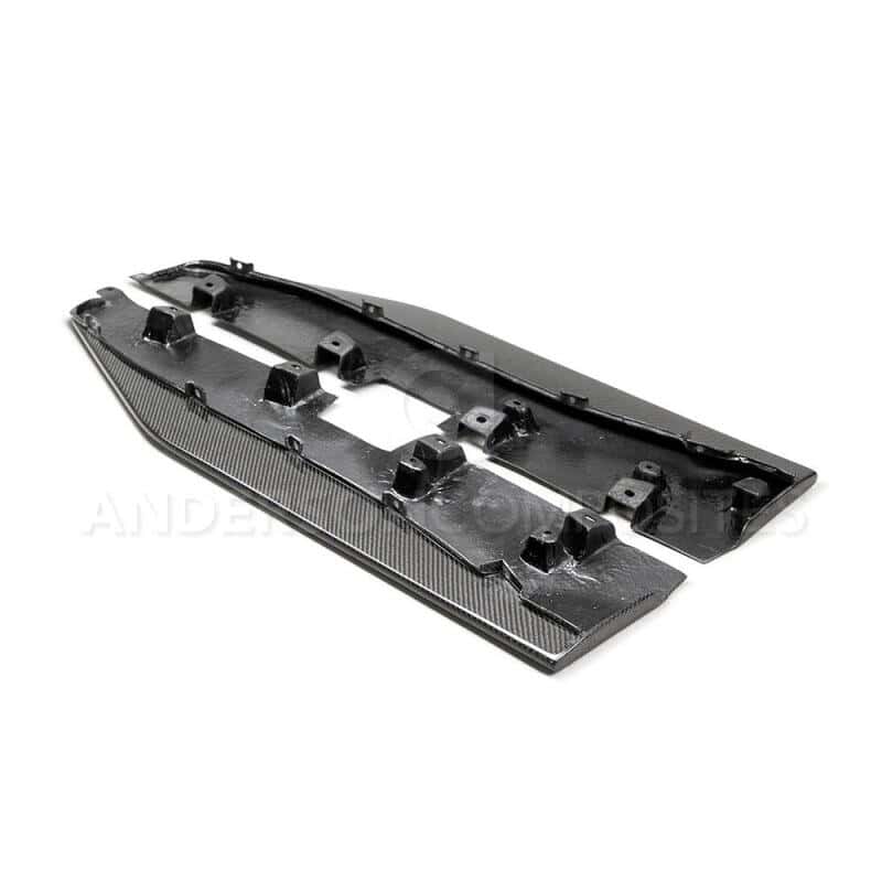 Anderson Composites — Anderson Composites 2020 Ford Mustang/Shelby GT500 Carbon Fiber Side Splitters - view 2