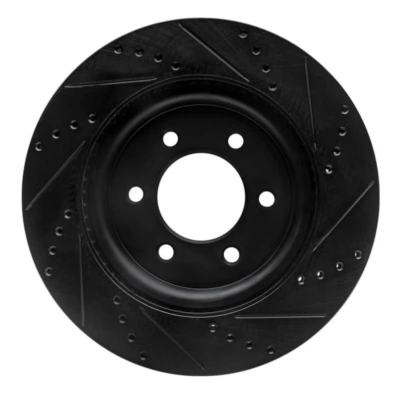 R1 Concepts — R1 2021-2025 Ford Bronco Front Left Drilled & Slotted Black Brake Rotor
Disc Brake Rotor - view 5