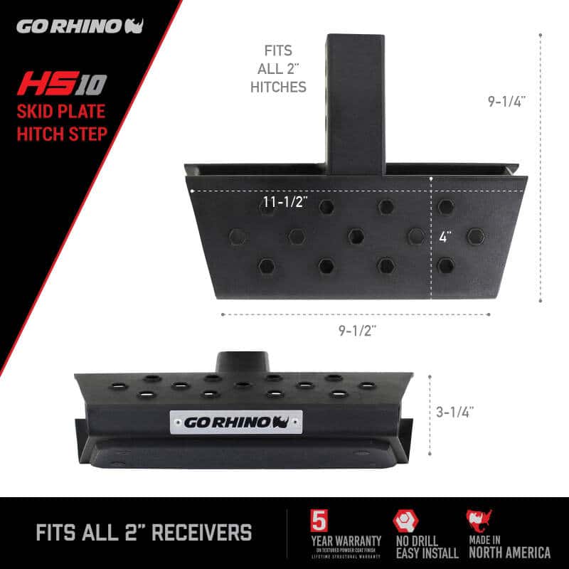 Go Rhino — Go Rhino HS-10 Hitch Skid Step
Hitch Skid Step - view 5