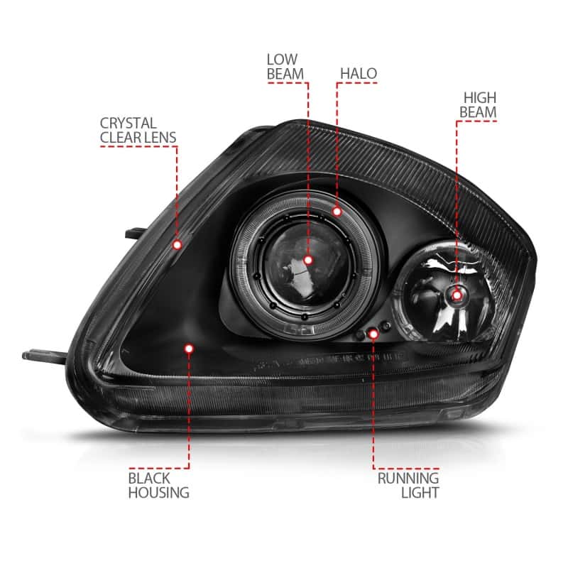 ANZO — ANZO 2000-2005 Mitsubishi Eclipse Projector Headlights w/ Halo Black
Head Light Set
HdLtSet - view 5