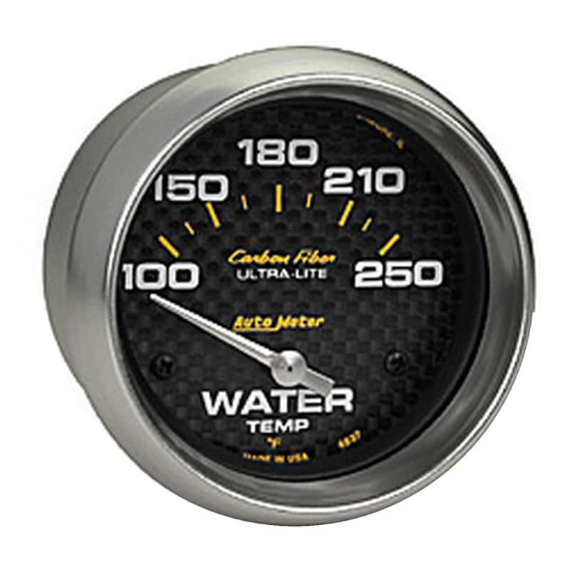 AutoMeter — AutoMeter Gauge Water Temp 2-5/8in (66.7mm) 100-250F Electric Carbon Fiber
GA 2.6" WTMP ELEC CF - view 3