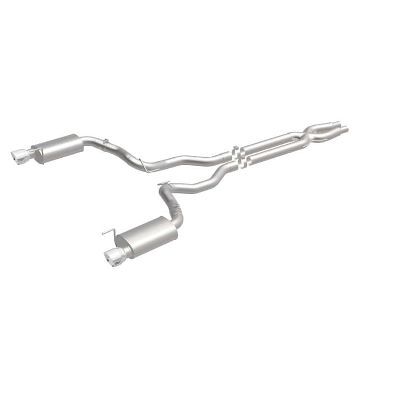 Magnaflow — MagnaFlow Cat Back, SS, 3in, Street, Dual Split Polished 4.5in Tips 2015 Ford Mustang GT V8 5.0L
Cat-Back - view 4
