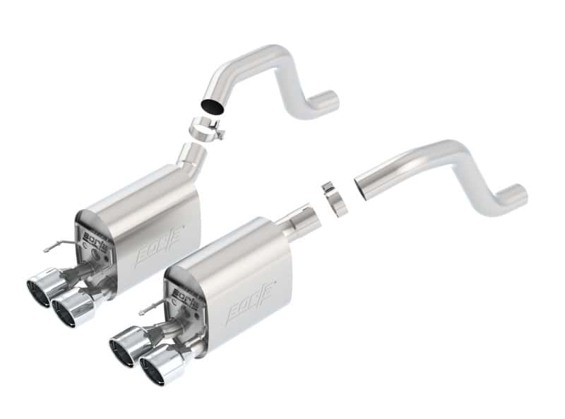 Borla — Borla 06-13 Chevy Corvette C6 ZO6/ZR1 Manual Trans S-Type II Rear Section Exht Dual Rd Rolled Tips
Axle-Back System - view 1