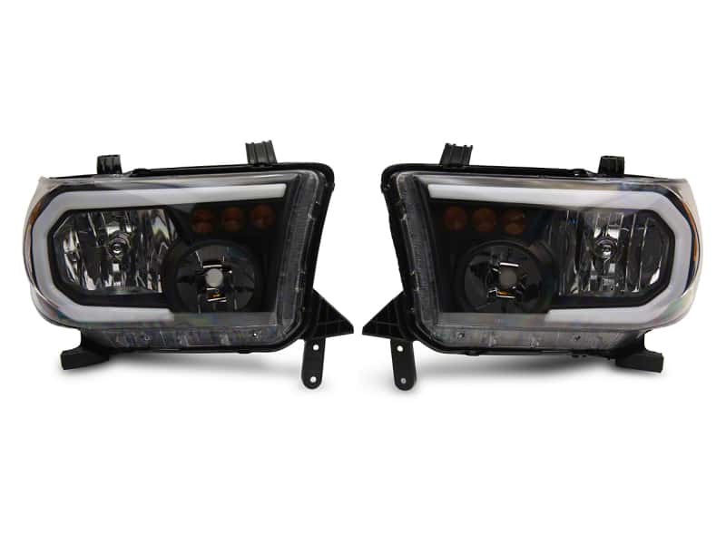 Raxiom — Raxiom 07-13 Toyota Tundra Axial Series Headlights w/ LED Bar- Blk Housing (Clear Lens)
Headlights - view 1