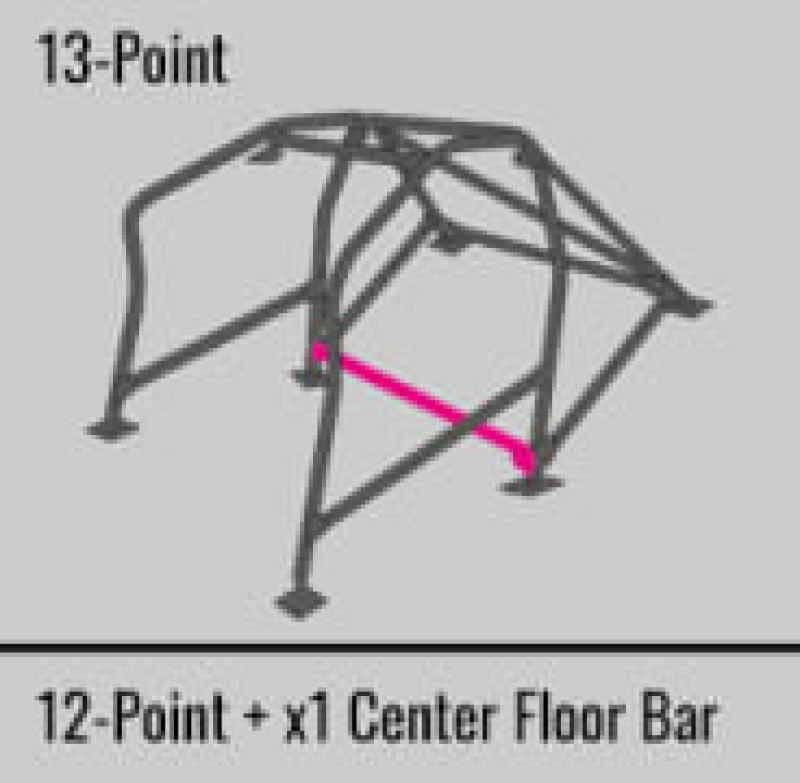 Cusco — Cusco SFTY21 2-Passenger 13-Point BLK DASH-ESCAPE Roll Cage Subaru STi GRB 08-14 (S/O NO CNCL) - view 4