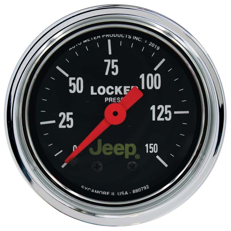 AutoMeter — Autometer Jeep 2-1/16in 150 PSI Mechanical Air Locker Gauge - view 2