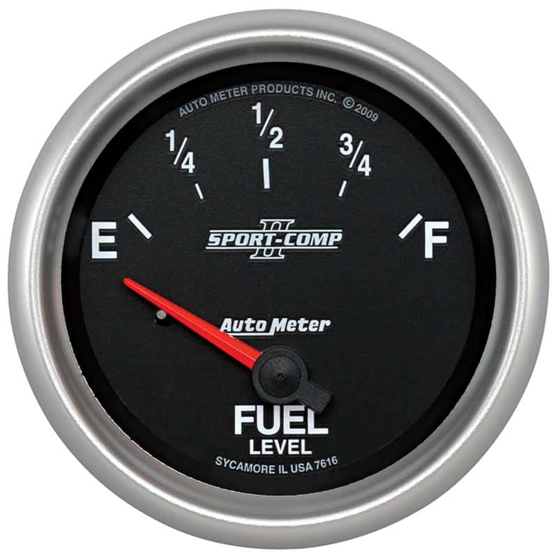 AutoMeter — Autometer Sport-Comp II 2-5/8in Short Sweep Electronic 73-10ohms Fuel Level Gauge
2-5/8" FUEL LEVEL, 7 - view 2