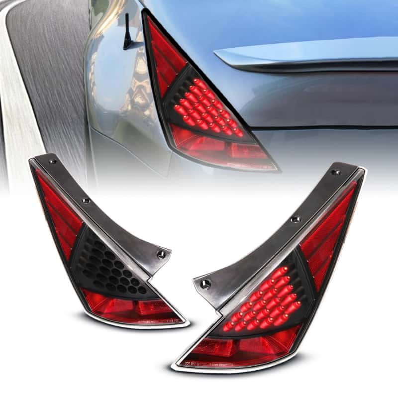 ANZO — ANZO 2003-2005 Nissan 350Z LED Taillights Black - view 1