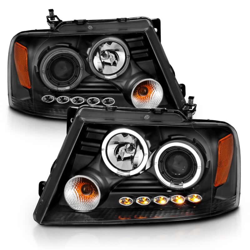 ANZO — ANZO 2004-2008 Ford F-150 Projector Headlights w/ Halo and LED Black G2
Head Light Set
HdLtSet - view 15