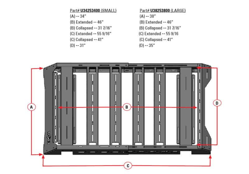N-Fab — N-Fab Universal Roof Rack (Large 38.25 - 38 Width) - Tex. Black
Universal Roof Rack - view 16