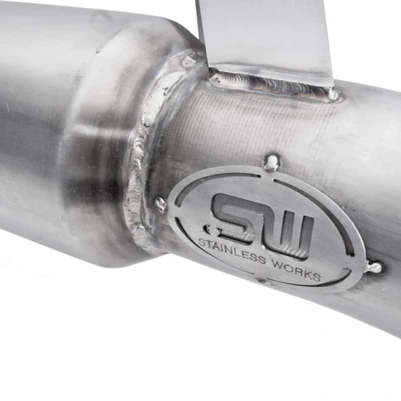 Stainless Works — Stainless Works 2016-18 Ford Focus RS 3in High-Flow Cats Downpipe Factory Connection
Exhaust System - view 5