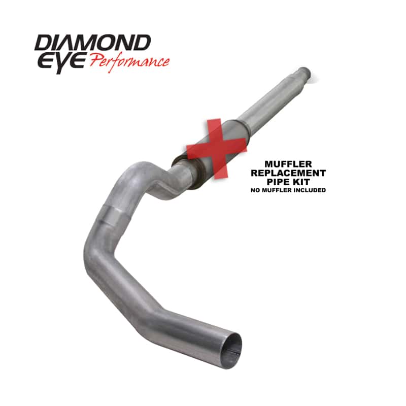 Diamond Eye Performance — Diamond Eye KIT 5in Catback MFLR RPLCMENT PIPE Single AL: 94-97 FORD 7.3L F250/F350 PWRSTROKE
KIT; 5in.; CB MRP SG - view 2
