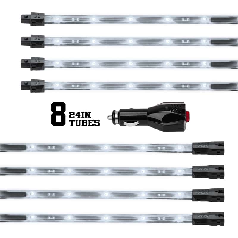 XKGLOW — XK Glow Tube Single Color Underglow LED Accent Light Car/Truck Kit White - 8x24In - view 2