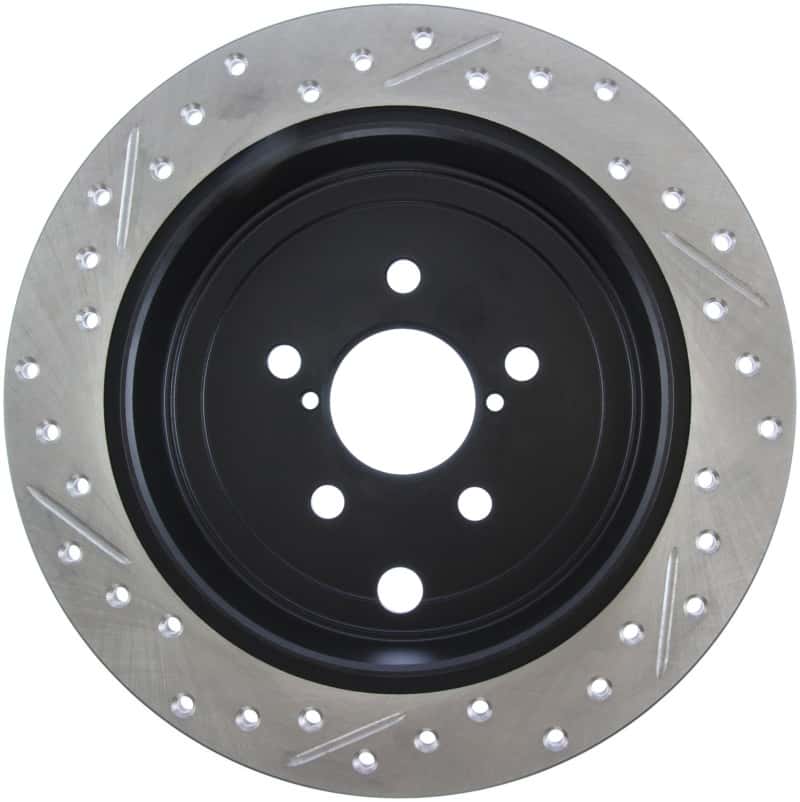 Stoptech — StopTech 08-10 Impreza WRX (Exc STi)/08-10 Impreza Coupe/Sedan Slotted & Drilled Left Rear Rotor
Disc Brake Rotor
Slot/Drill Rotor - view 3