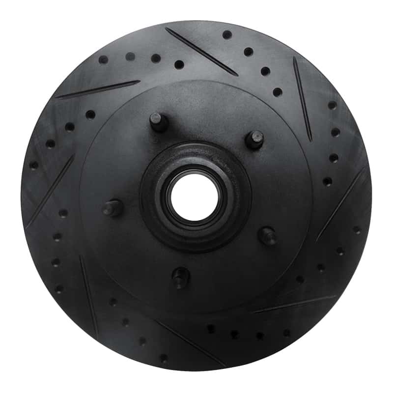 R1 Concepts — R1 97-00 Ford Expedition Front Right Drilled & Slotted Black Brake Rotor
R1 Brake Rotor Drill - view 1