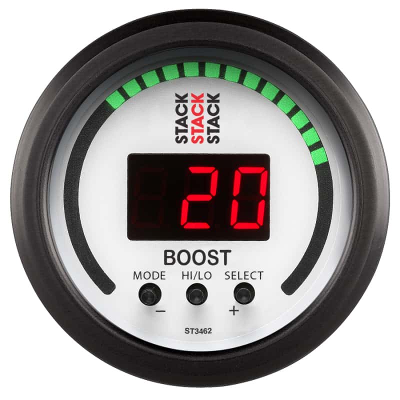 AutoMeter — Autometer Stack 52mm -1 to +2 Bar (-30INHG to +30 PSI) Boost Controller - White
Boost Cntrl Wht 3Bar - view 1