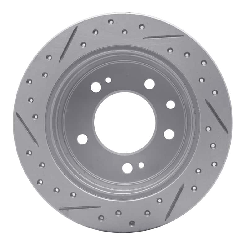 R1 Concepts — R1 09-16 Hyundai Elantra Rear Right Drilled & Slotted Geo-Carbon Rotor - view 5