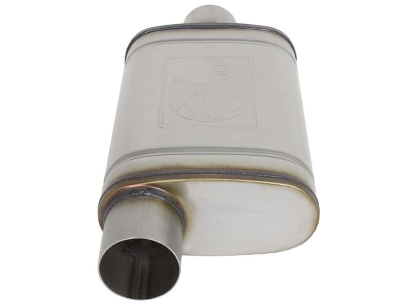 aFe — aFe MACHForce XP SS Muffler 3in Center Inlet / 3in Outlet 9in L x 4in W x 14in Body
Stainless Muffler - view 3