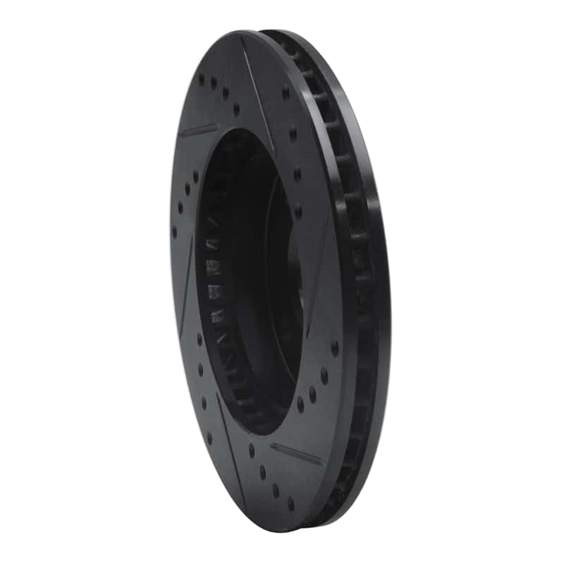 R1 Concepts — R1 1995-2004 Ford CONTOUR Front Left Drilled & Slotted Black Brake Rotor
R1 Brake Rotor Drill - view 4