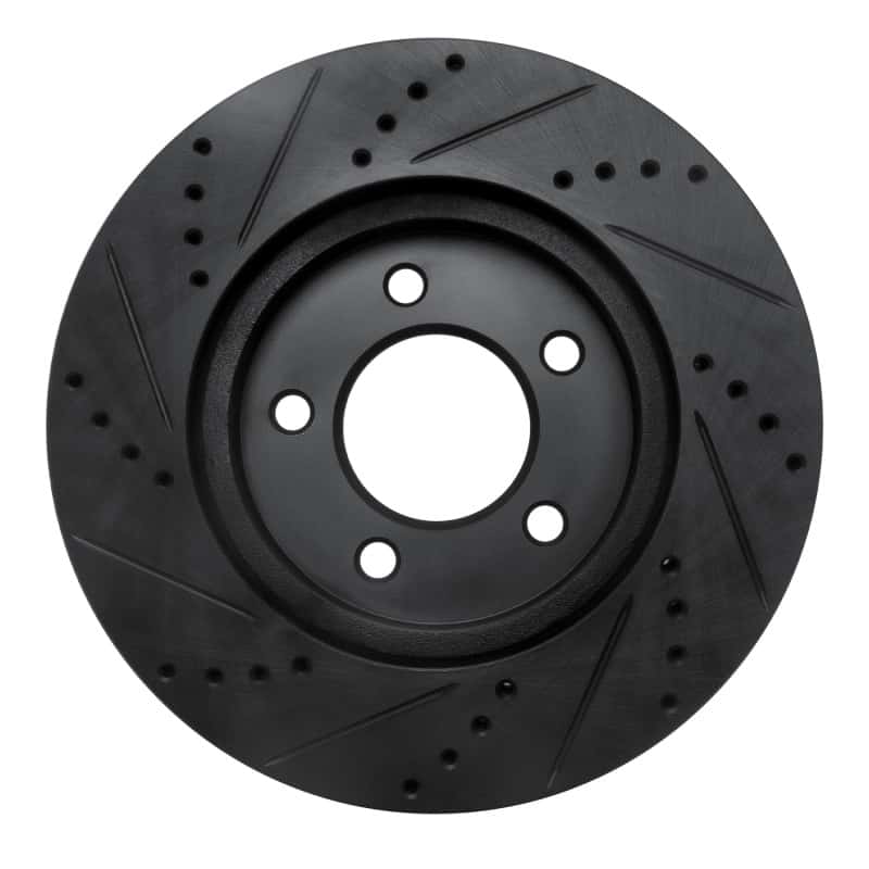 R1 Concepts — R1 04-08 Chrysler Pacifica Front Right Drilled & Slotted Black Brake Rotor
R1 Brake Rotor Drill - view 5