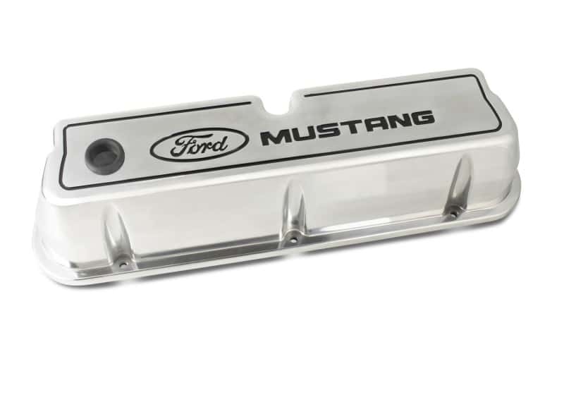 Ford Racing — Ford Racing Ford 289/302/351W Die-Cast Valve Covers - Polished w/Black Logo
Valve Cover Set - view 4
