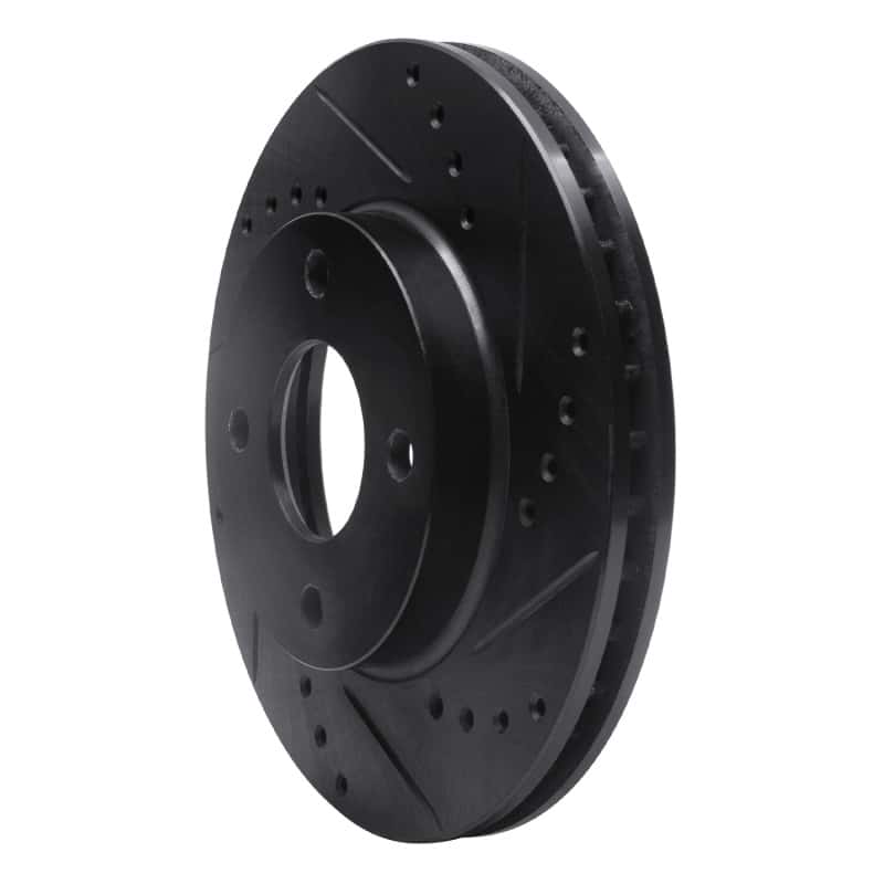 R1 Concepts — R1 1995-2004 Ford CONTOUR Front Right Drilled & Slotted Black Brake Rotor
R1 Brake Rotor Drill - view 2