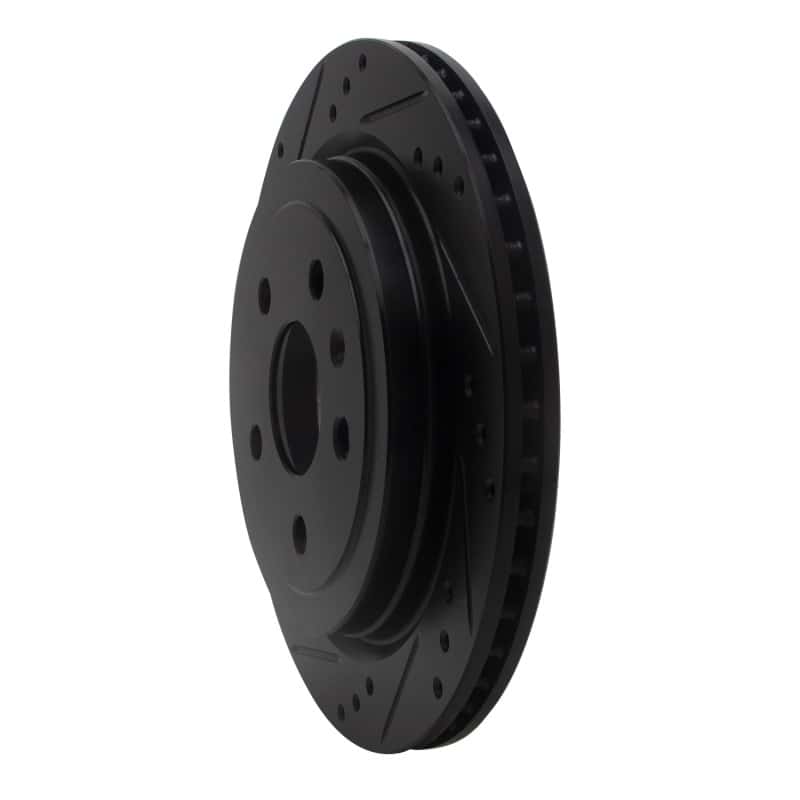 R1 Concepts — R1 08-19 Cadillac CTS Rear Left Drilled & Slotted Black Brake Rotor
R1 Brake Rotor Drill - view 2