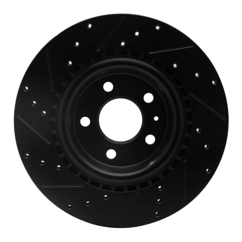 DFC — DFC 08-25 Audi SQ5 Sportback Rear Right Drilled & Slotted Black Brake Rotor - view 5