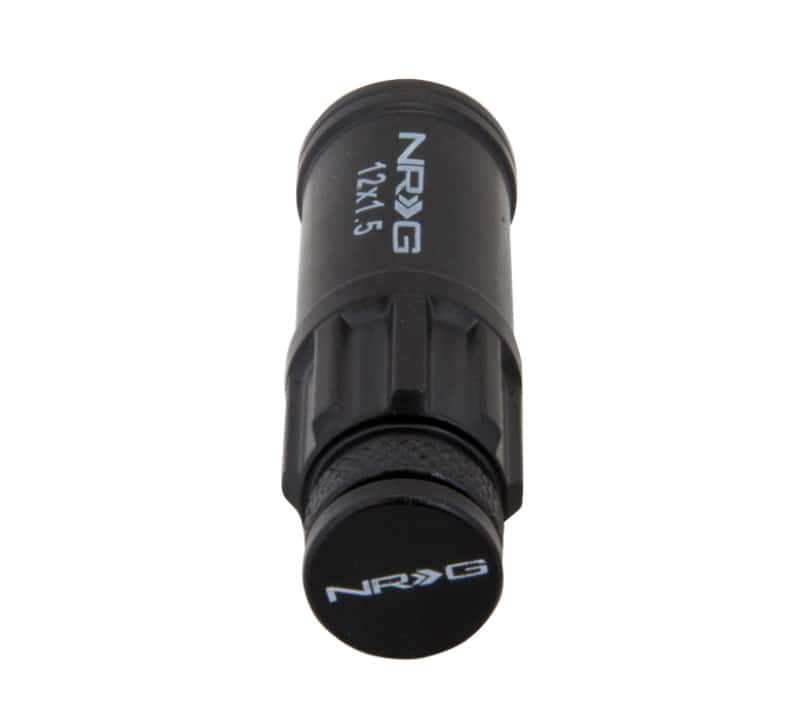 NRG — NRG 700 Series M12 X 1.5 Steel Lug Nut w/Dust Cap Cover Set 21 Pc w/Locks & Lock Socket - Black - view 5