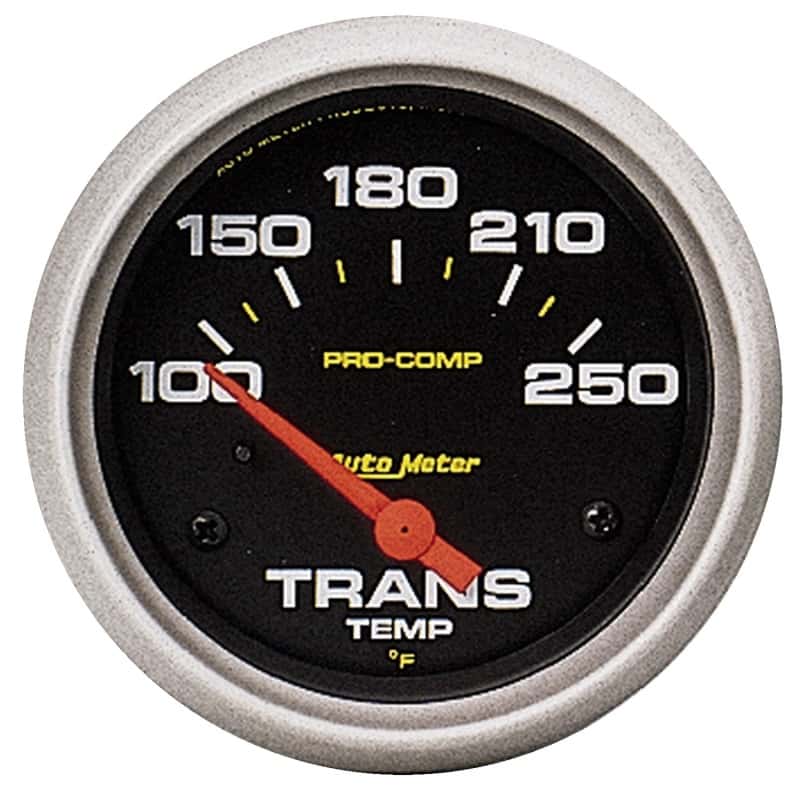 AutoMeter — Autometer Pro-Comp 2 5/8in 100-250 F Electric Transmission Temperature Gauge
2-5/8" TRANS TEMP, 1 - view 2