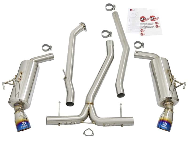 aFe — aFe POWER Takeda 16-17 Honda Civic I4-1.5L (t) 2.5-2.25in 304 SS CB Dual-Exit Exhaust Blue Tips
Cat-Back Exhaust - view 8