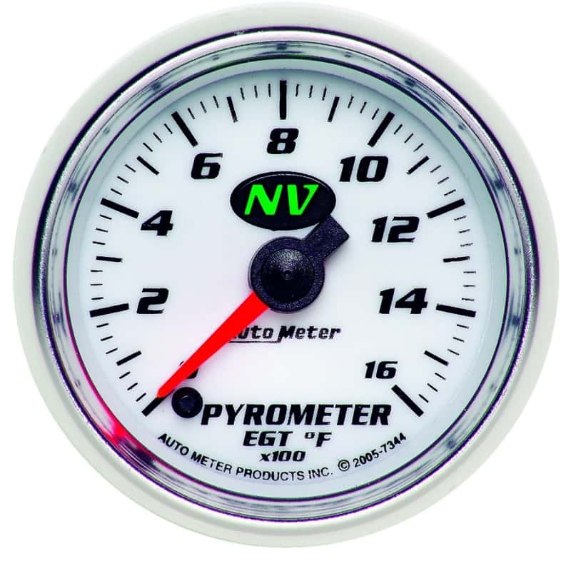 AutoMeter — Autometer Pyrometer NV 52.4mm 0-1600 Deg F Advanced Digital Stepper Motor Pyrometer Gauge
2-1/16" PYROMETER, 0 - view 1