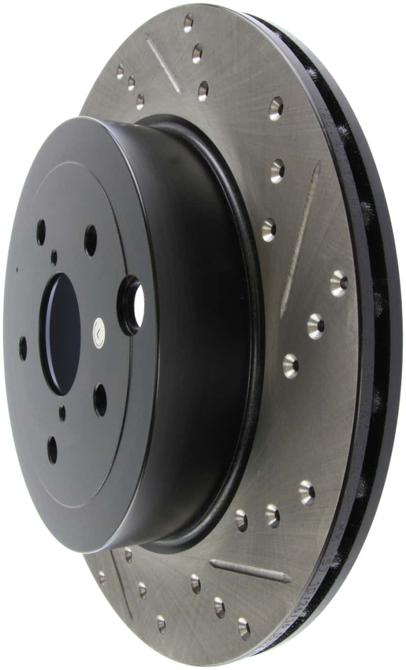 Stoptech — StopTech 08+ Subaru STI (Will Not Fit 05-07) Slotted & Drilled Sport Brake Rotor
StopTech Slotted & Drilled Sport Brake Rotor
Disc Brake Rotor
Slot/Drill Rotor - view 4
