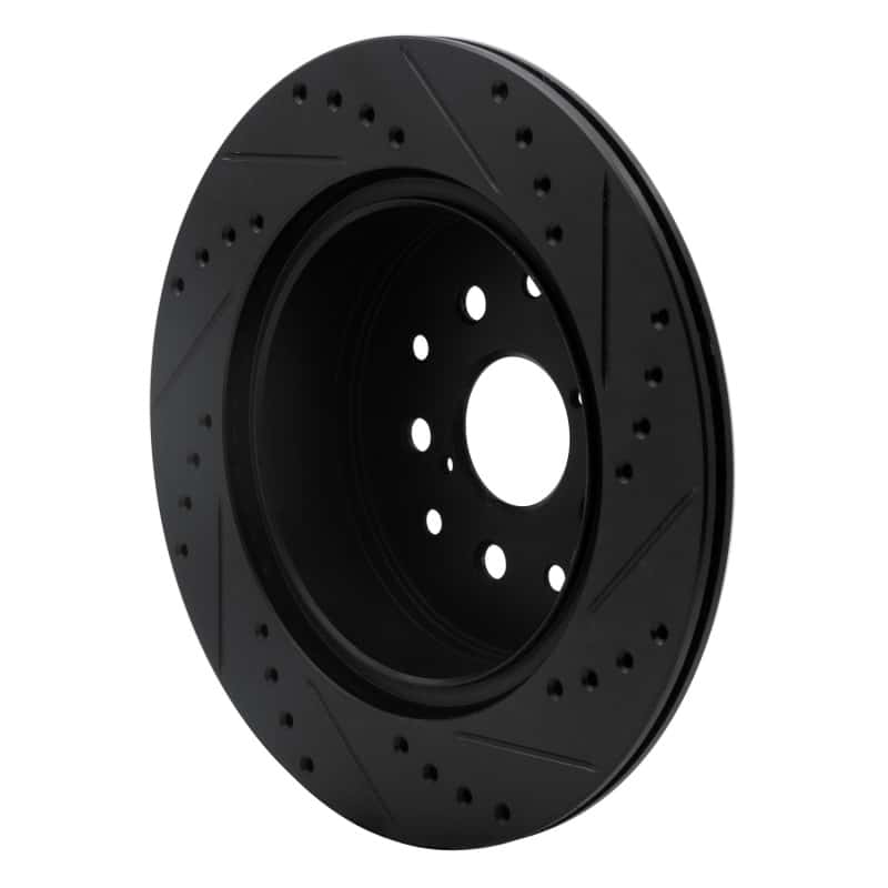 R1 Concepts — R1 93-98 Toyota Supra Rear Left Drilled & Slotted Black Brake Rotor
R1 Brake Rotor Drill - view 4