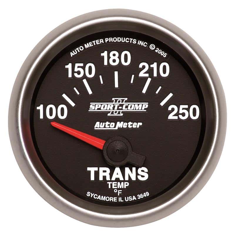 AutoMeter — Autometer Sport-Comp II Short Sweep Electronic 100-250 Deg F Transmission Temp Gauge
2-1/16" TRANS TEMP, - view 2