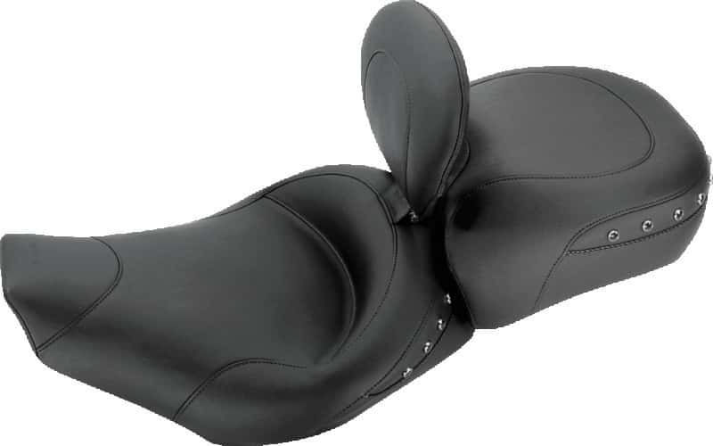 Mustang Motorcycle — Mustang 97-07 Harley Rd King,06-07 Str Glide,00-05 Eagle Solo Seat w /DBR Black Pearls - Black - view 2