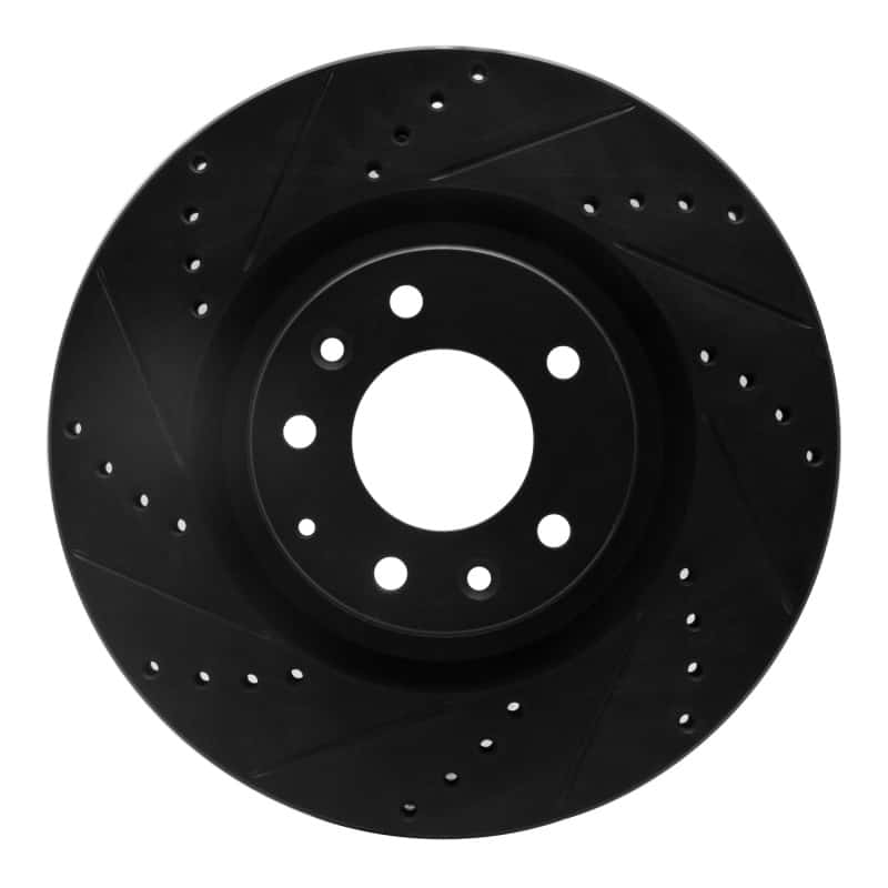 R1 Concepts — R1 04-11 Mazda RX-8 Front Left Drilled & Slotted Black Brake Rotor
R1 Brake Rotor Drill - view 1