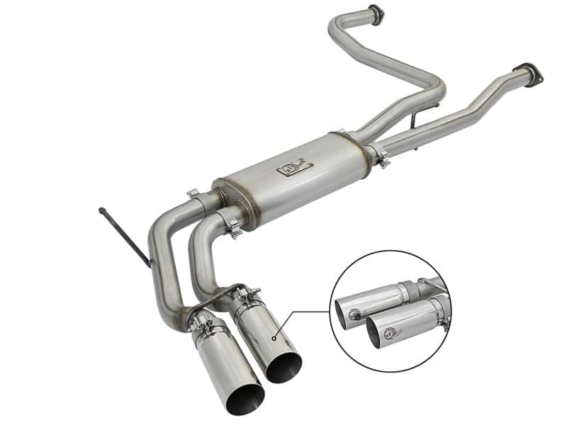 aFe — aFe Rebel Series 3in SS Cat-Back Exhaust System w/ Polished Tip 04-15 Nissan Titan V8 5.6L
Cat-Back Exhaust - view 1