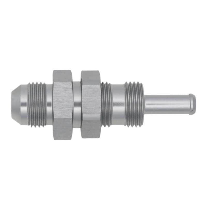 DeatschWerks — DeatschWerks 8AN Male Flare to Straight 5/16in Single Hose Barb - Anodized DW Titanium
Lines & Fittings - view 1